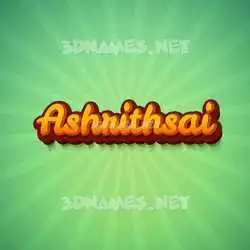 ashrithsai in Green Rays style - 3D name wallpaper