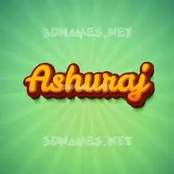 ashuraj in Green Rays style - 3D name wallpaper