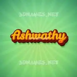 ashwathy in Green Rays style - 3D name wallpaper
