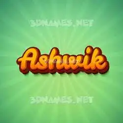 ashwik in Green Rays style - 3D name wallpaper