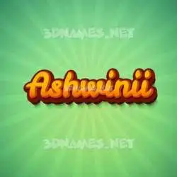 ashwinii in Green Rays style - 3D name wallpaper