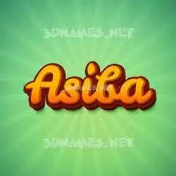 asiba in Green Rays style - 3D name wallpaper