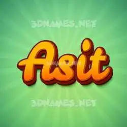 asit in Green Rays style - 3D name wallpaper