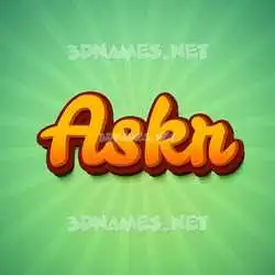 askr in Green Rays style - 3D name wallpaper