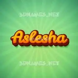 aslesha in Green Rays style - 3D name wallpaper