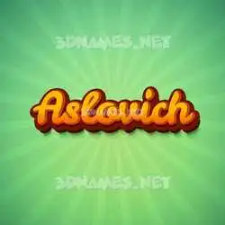aslovich in Green Rays style - 3D name wallpaper