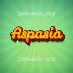 aspasia in Green Rays style - 3D name wallpaper