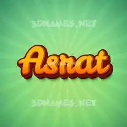 asrat in Green Rays style - 3D name wallpaper