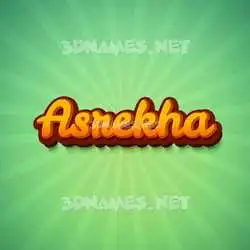 asrekha in Green Rays style - 3D name wallpaper