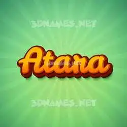 atara in Green Rays style - 3D name wallpaper