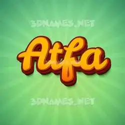 atfa in Green Rays style - 3D name wallpaper