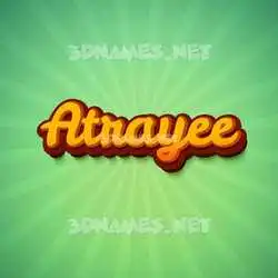 atrayee in Green Rays style - 3D name wallpaper