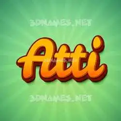 atti in Green Rays style - 3D name wallpaper