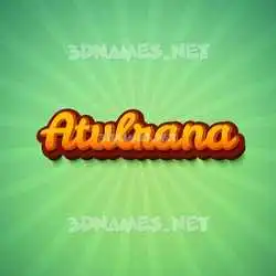 atulrana in Green Rays style - 3D name wallpaper