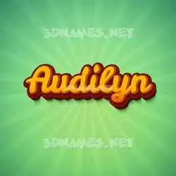 audilyn in Green Rays style - 3D name wallpaper
