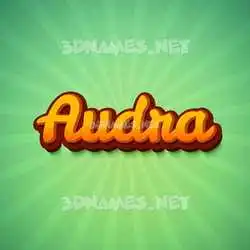 audra in Green Rays style - 3D name wallpaper