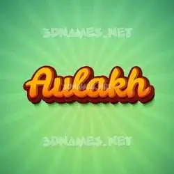 aulakh in Green Rays style - 3D name wallpaper