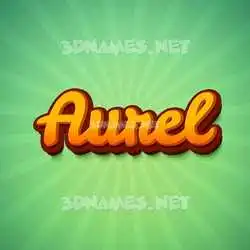 aurel in Green Rays style - 3D name wallpaper