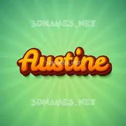 austine in Green Rays style - 3D name wallpaper