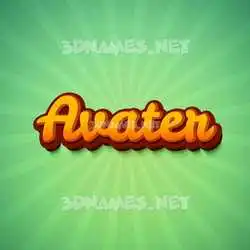 avater in Green Rays style - 3D name wallpaper