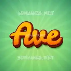 ave in Green Rays style - 3D name wallpaper