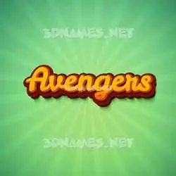 avengers in Green Rays style - 3D name wallpaper