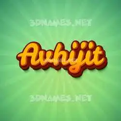 avhijit in Green Rays style - 3D name wallpaper