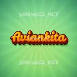 aviankita in Green Rays style - 3D name wallpaper