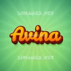 avina in Green Rays style - 3D name wallpaper
