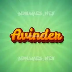 avinder in Green Rays style - 3D name wallpaper
