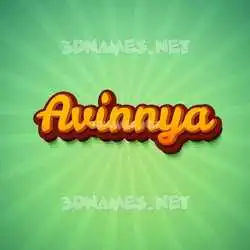 avinnya in Green Rays style - 3D name wallpaper