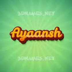 ayaansh in Green Rays style - 3D name wallpaper