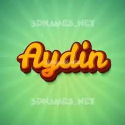aydin in Green Rays style - 3D name wallpaper