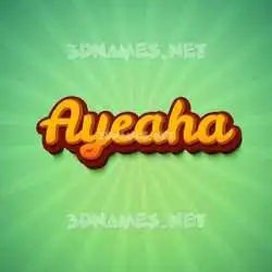 ayeaha in Green Rays style - 3D name wallpaper