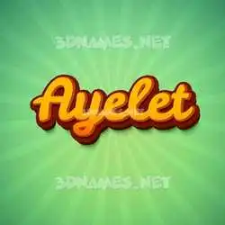 ayelet in Green Rays style - 3D name wallpaper