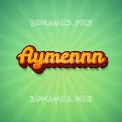 aymennn in Green Rays style - 3D name wallpaper