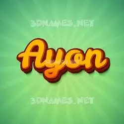 ayon in Green Rays style - 3D name wallpaper