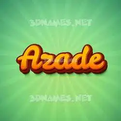 azade in Green Rays style - 3D name wallpaper
