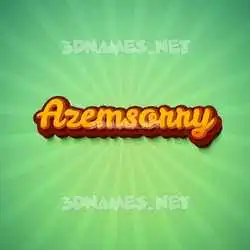 azemsorry in Green Rays style - 3D name wallpaper
