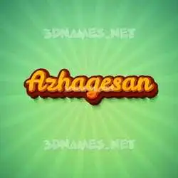 azhagesan in Green Rays style - 3D name wallpaper