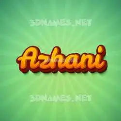 azhani in Green Rays style - 3D name wallpaper