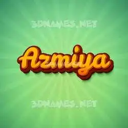 azmiya in Green Rays style - 3D name wallpaper
