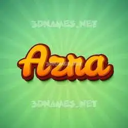 azra in Green Rays style - 3D name wallpaper