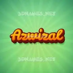 azwizal in Green Rays style - 3D name wallpaper