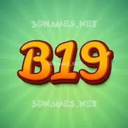 b19 in Green Rays style - 3D name wallpaper
