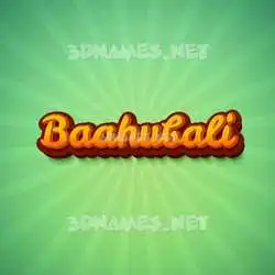 baahubali in Green Rays style - 3D name wallpaper