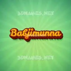 babjimunna in Green Rays style - 3D name wallpaper