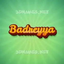 badreyya in Green Rays style - 3D name wallpaper
