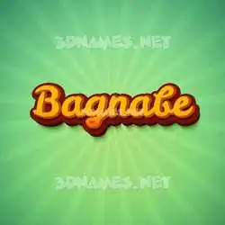 bagnabe in Green Rays style - 3D name wallpaper