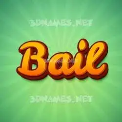 bail in Green Rays style - 3D name wallpaper